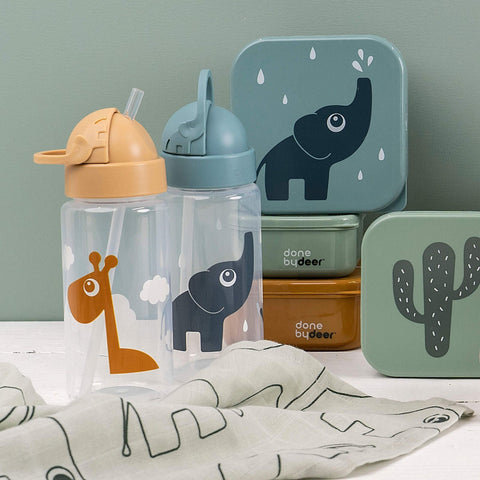 Straw Bottle Elphee Blue