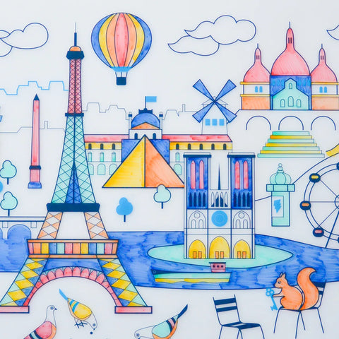 Paris Colouring Playmat