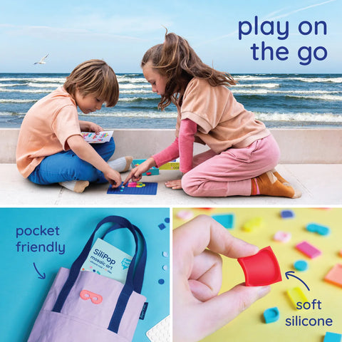 Silipop Travel Game - Blue Silicone Mat