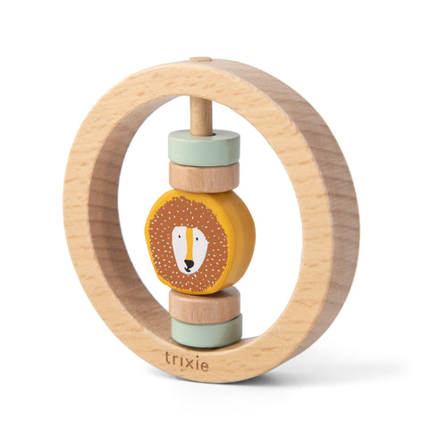 Trixie:Wooden round rattle - Mr. Lion