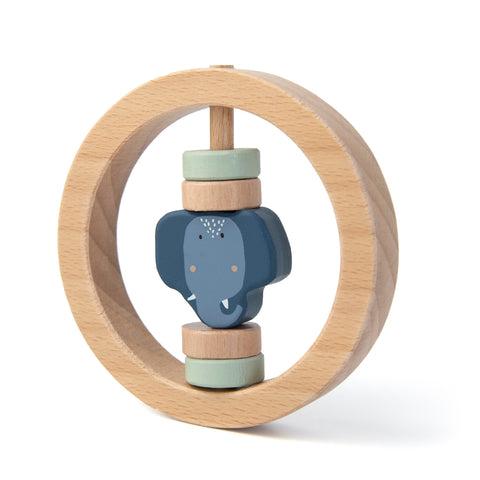 Trixie:Wooden round rattle - Mrs. Elephant