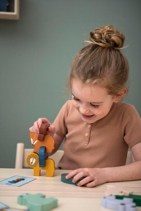 Trixie - Wooden animal stacking game