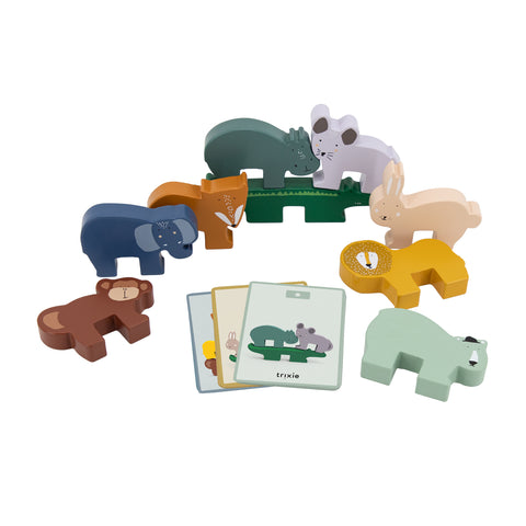 Trixie - Wooden animal stacking game