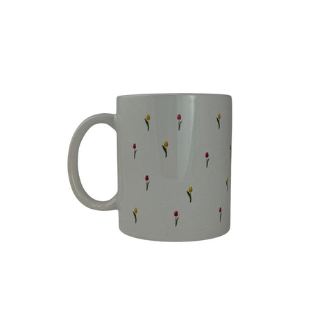 Tulip design mugs with soft floral accents inspired by blooming tulips 