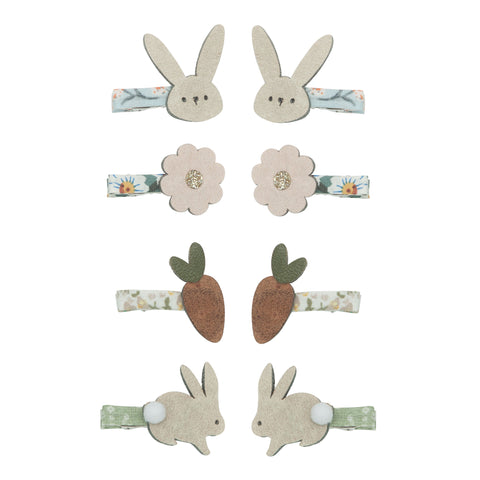 EASTER Bunny & flower mini clips