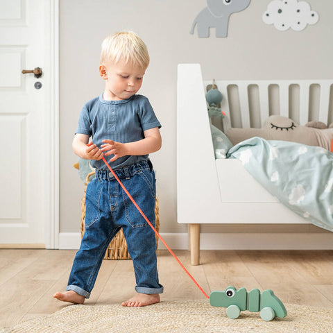 Done By Deer - Pull Along Wiggle Toy Croco Green