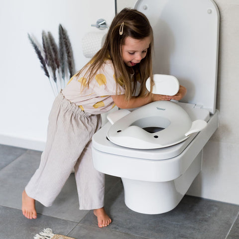 Whale Toilet Trainer Seat – Light Grey