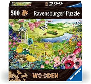 Wildlife Garden 500‑Piece Wooden Jigsaw Puzzle
