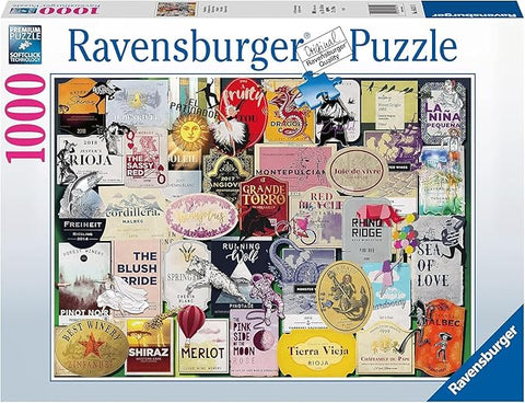 Wine Labels 1000 Piece Jigsaw Puzzle