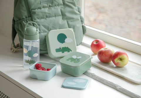 Snack Box Set 3 Pcs Happy Clouds Green