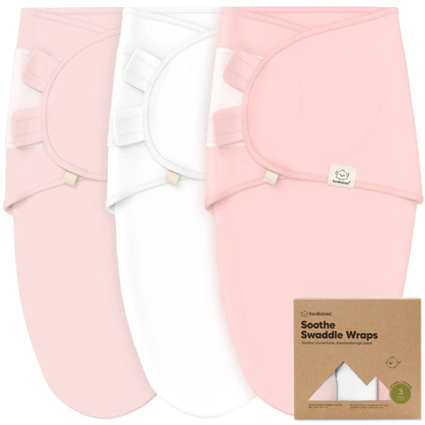 KeaBabies Soothe Swaddle Wraps, 3-Pack Candy, Soft Breathable Baby Swaddle Blanket Set, Adjustable Newborn Wrap, Infant Sleep Essentials
