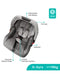 MOON Aria Baby Stroller 2-in-1 Travel System + Detachable Carrier Car Seat -Light Grey