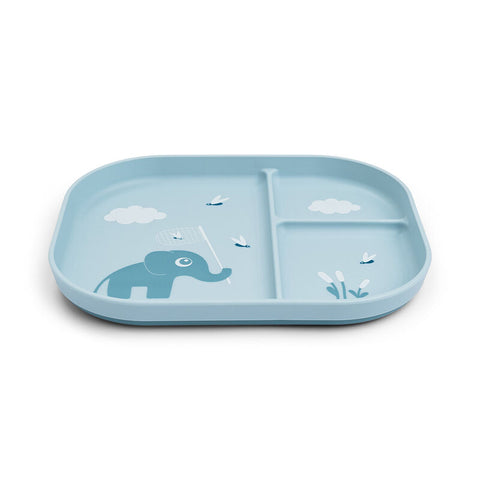 Foodie Compartment Plate Elphee Blue