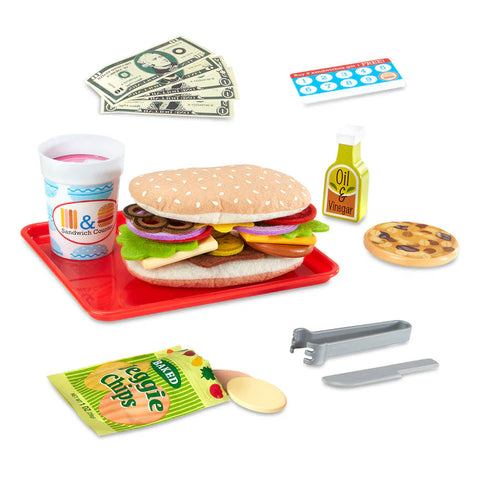 Wooden Slice & Stack Sandwich Counter