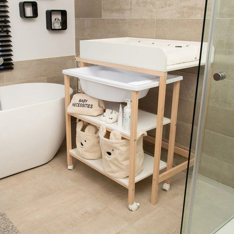 Childhome Changing Table + Bath + Wheels - Complete Set