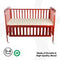MOON Wooden Portable crib(129X69X96 cm) -Brown