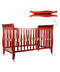 MOON Wooden Foldable Baby Crib (129X69X96 cm) -Brown