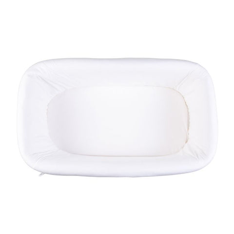 Rattan Cradle 80x40 + Mattress + Cover Off White - Brown