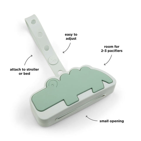 Silicone Pacifier Pouch Croco Green