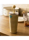 MOON Double Wall Smoothie Cup With Straw-White