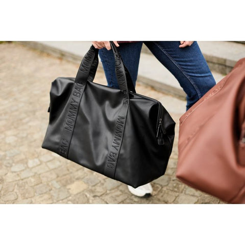 Mommy Bag Signature Simili Black Vegan Leather