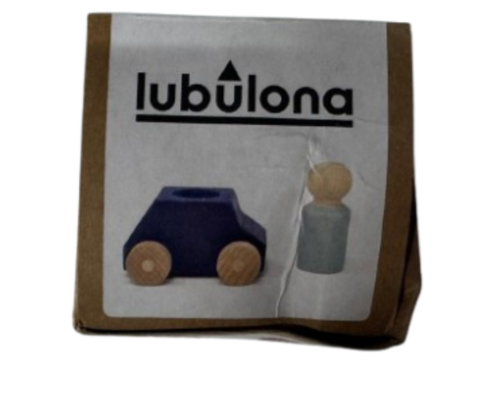 Lubulona - Blue Wooden Toy Car R.S