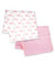 MOON Bamboo Muslin Wrap/ Swaddle-flamingo Print & Pink.