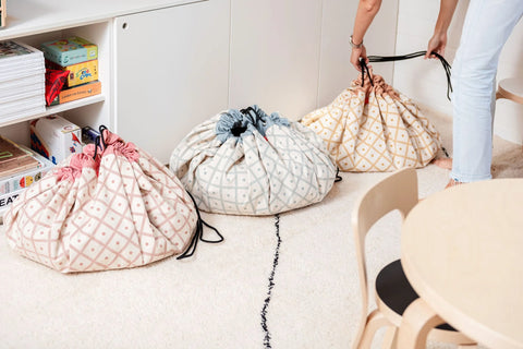 Play and Go - Playmat and Storage bag - Geo Green