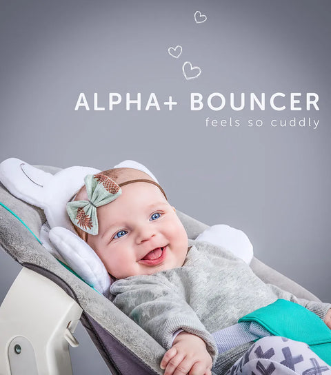 HAUCK  Alpha Bouncer 2 In1 / Bear Hearts Grey