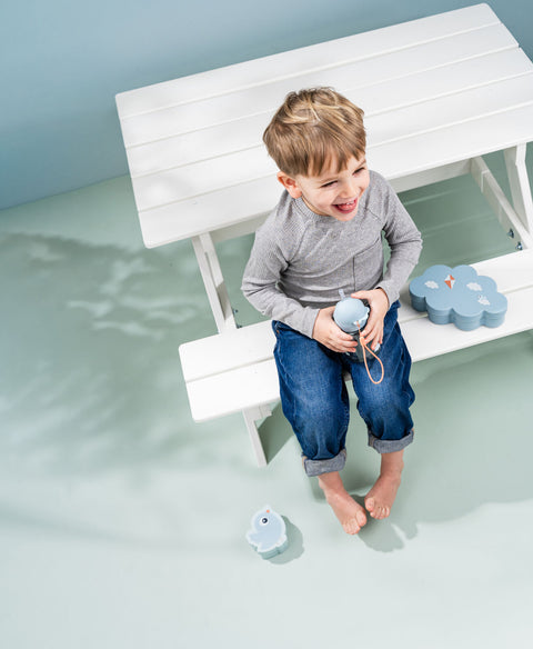 Lunch & Snack Box W/Straw Bottle Playground Blue