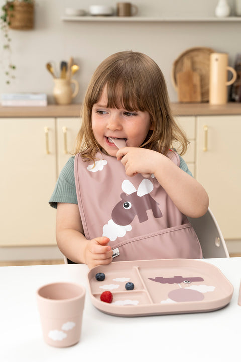 Foodie Compartment Plate Happy Clouds Powder