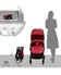 MOON Travel-Lite  - Cabin Stroller,Fire Red