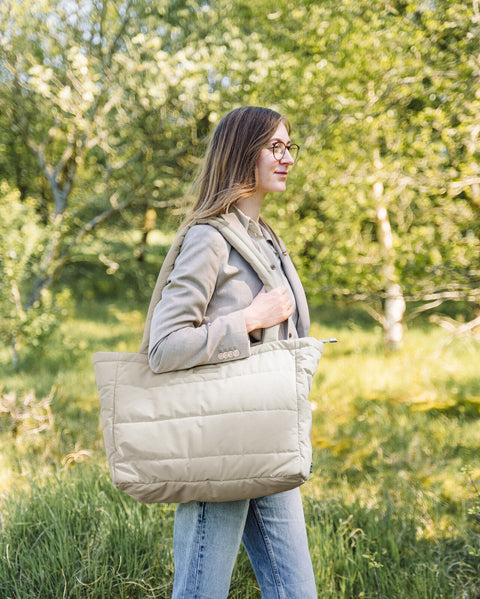 Quilted Changing Tote Bag Sand