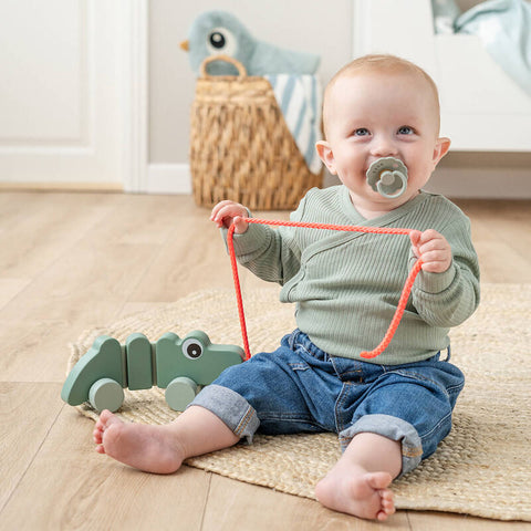 Done By Deer - Pull Along Wiggle Toy Croco Green