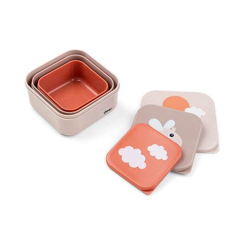Snack Box Set 3 Pcs Happy Clouds Powder