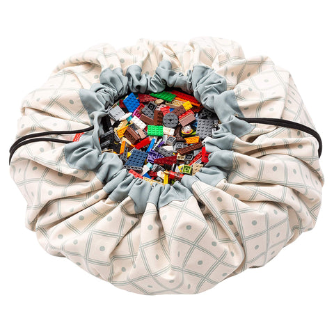 Play and Go - Playmat and Storage bag - Geo Green