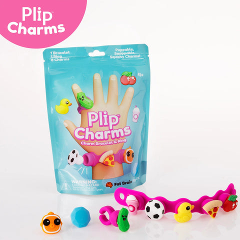 Fat Brain Toys Plip Charms Assortment - Clip-On Sensory Fidget Charm - 1 pack random color