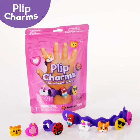 Fat Brain Toys Plip Charms Assortment - Clip-On Sensory Fidget Charm - 1 pack random color