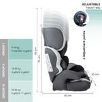 MOON - Tolo Babykids Car Seat Group 1,2,3 - Charcoal Grey