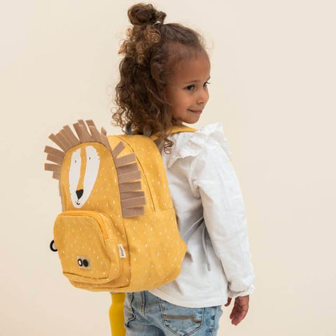 Trixie - School Starter Set - Backpack Regular 12-Inch/7.5L + Leakproof Lunch Box With Clips - Mr. Lion