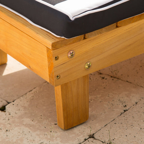 Outdoor Chaise with Umbrella - Navy - www.toybox.ae