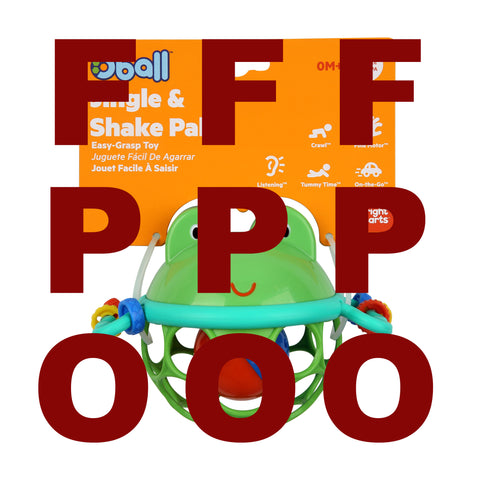 Oball Easy Grasp Jingle & Shake Pal Rattle Infant Toy, Green Frog