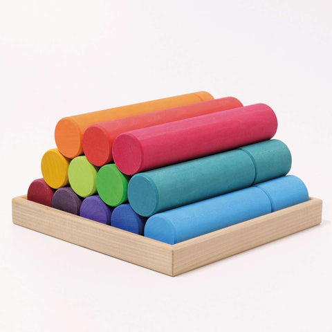 Large Building Rollers Rainbow - www.toybox.ae