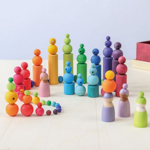120 Small Wooden Beads - www.toybox.ae