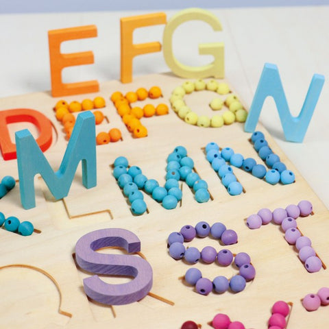 120 Small Pastel Wooden Beads - www.toybox.ae