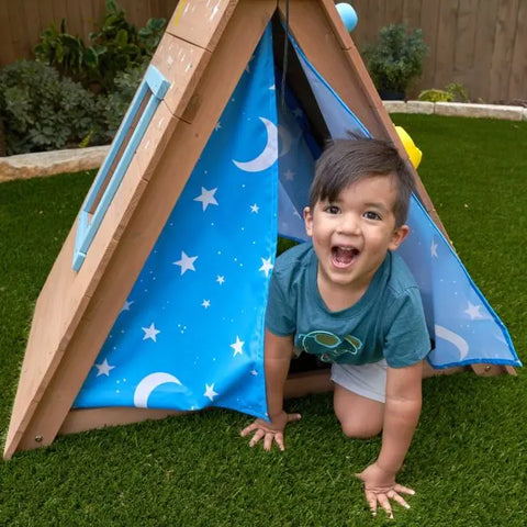Kidkraft A-Frame Hideaway & Climber - www.toybox.ae