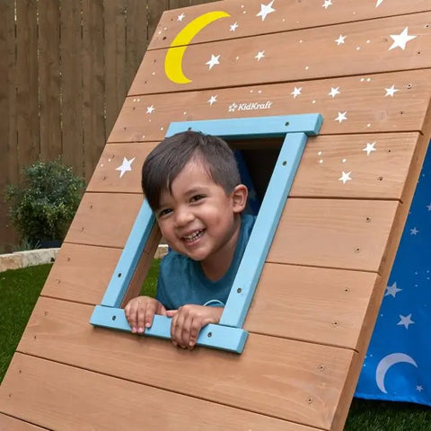 Kidkraft A-Frame Hideaway & Climber - www.toybox.ae