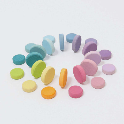 Wooden Pastel Coins - www.toybox.ae