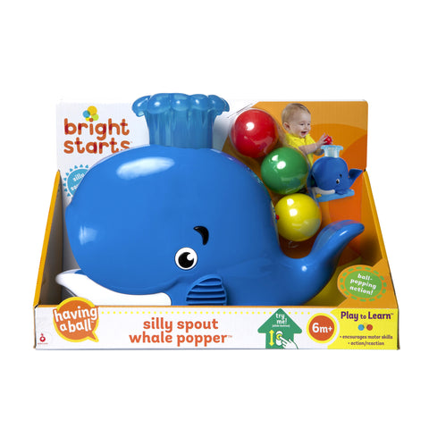 Bright Starts - Silly Spout Whale Ball Popper Baby Activity Toy