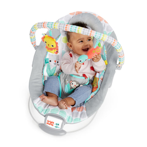 Bright Starts - Whimsical Wild Comfy Bouncer Seat with Soothing Vibration and Melodies